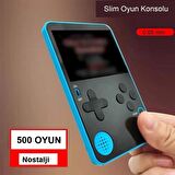 TriLine Retro Klasik 500 Oyun 2.4 inç Renkli LCD Ekran 6.5mm Slim Kasa Taşınabilir El Atarisi