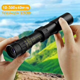 TriLine 10-300x40mm Zoom Monoküler Teleskop Taşınabilir Su Geçirmez Dürbün