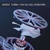 UpWay Katlanabilir Alüminyum Turbo Fanlı Macbook Laptop Soğutucu Stand 10-17 İnç
