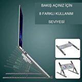 UpWay Katlanabilir Alüminyum Turbo Fanlı Macbook Laptop Soğutucu Stand 10-17 İnç