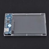 TriLine Şeffaf 2.5" Sata SSD Usb 3.0 Harici Slim Harddisk Kutusu