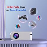 TriLine P62 Full HD Destekli Wifi & iOS & Android Cep Tel Yansıtma Mini Projeksiyon Cihazı