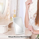 HyMark Araç İçi Dokunmatik Led Işıklı 3 Modlu Makyaj Aynası Kısılabilir Şarjlı Pilli Klipsli Güneşlik Aynası