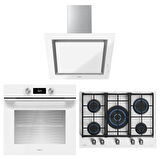 Teka Urban Serisi Beyaz Set ( DLV 68660 WH TOS - GZC 75330 XBC WH - HLB 8400 WH )