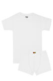 Öts Erkek Çocuk T-Shirt Boxer Ribana Beyaz (%100 Pamuk)