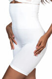 Dikişsiz Süper Double Boxer Korse - Beyaz