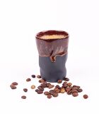 Perlotus 100 Ml Seramik Kulpsuz El Yapımı Yamuk Espresso Fincanı-Ottoman Serisi-1 Adet 