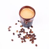 Perlotus 100 Ml Seramik Kulpsuz El Yapımı Yamuk Espresso Fincanı-Ottoman Serisi-1 Adet 