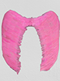Mega Boy Pembe Renk Tüylü Melek Kanadı 100x85 cm