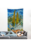 Vincent van Gogh -Saint-Rémy yakınlarındaki Alpilles'de İki Kavak Duvar Örtüsü-7455