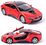 Kinsmart BMW İ8 Metal Diecast Çek Bırak 1:34 Ölçek Araba