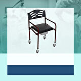 RKL3230 KATLANIR KLOZETLİ SANDALYE DERİ DÖŞEMELİ TEKERLEKLİ