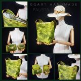 Hakiki Deri El Yapımı Bayan Çanta, Kadın Omuz Çantası, Çapraz Çanta, Tote Bag Çanta Set GG2