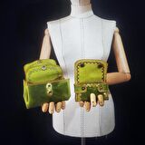 Hakiki Deri El Yapımı Bayan Çanta, Kadın Omuz Çantası, Çapraz Çanta, Tote Bag Çanta Set GG2