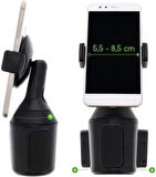 Belkin Akıllı Telefonlar için Telefon Tutucu, Araç İçi Kullanım, Bardak Tutucu Uyumlu - iPhone, Samsung, LG, Sony, Google vb. Modellerle Uyumlu Teşhir
