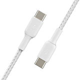 Belkin Boost Charge Örgülü 60W USB-C - USB-C Kablosu 1m, Beyaz