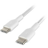 Belkin Boost Charge Örgülü 60W USB-C - USB-C Kablosu 1m, Beyaz