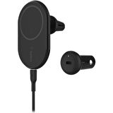 Belkin Manyetik Kablosuz Araç Şarj Cihazı 10W - (Adaptörlü) WIC004BTBK