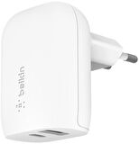 Belkin Boost Charge 37W USB-C PD + USB-A Çift Duvar Şarj Cihazı