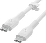 Belkin BoostCharge Flex Silikon USB-C PD Hızlı Şarj Kablosu- Beyaz