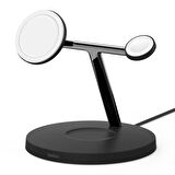 Belkin WIZ017VFBK Boostcharge Pro Magsafe 3in1 Kablosuz Şarj 2. Jenerasyon- Siyah