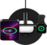 Belkin BoostCharge Pro WIZ009VFBK Siyah 3in1 Kablosuz Hızlı Şarj Aleti Outlet