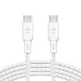 Belkin Braided USB-C 100W 2 Metre Kablo - Beyaz