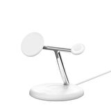 Belkin WIZ023VFWH Qi2 15W 3in1 MagSafe Şarj Standı - Beyaz