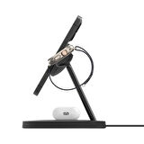 Belkin BoostCharge Pro Qi2 (15 W) 3'ü 1 arada Kablosuz Şarj İstasyonu WIZ032KQBK
