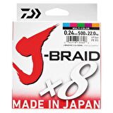 Daiwa J-Braid 8B 500m Multi Color İp Misina