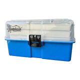 Captain 3 Raflı Mavi Balıkçı Kutusu