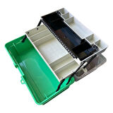 Captain 2 Raflı Yeşil Balıkçı Kutusu