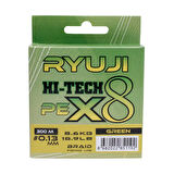 Ryuji HI-Tech PE 8B Green 300m İp Misina Kalınlık (mm) : 0,17mm