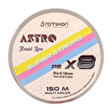 Remixon Astro 8B Multicolor 150m İp Misina Kalınlık (mm) : 0,18mm