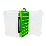 Fishika Lure Box 10cm Yeşil Çift Taraflı Balıkçı Kutusu