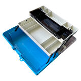 Captain 2 Raflı Mavi Balıkçı Kutusu