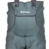 Remixon Neopren Yeşil PVC Bot Tulum Çizme Numara : 42