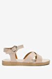 Günlük Şık Rahat Kadın Sandalet BEJ