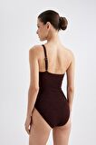 DeFacto Regular Fit Tek Omuzlu Mayo-Fall in Love B6906AX24SMBN328