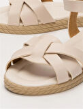 Günlük Şık Rahat Kadın Sandalet BEJ