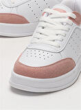 Unisex Düz Hafif Taban Günlük Sneaker Ayakkabı BEYAZ - PUDRA