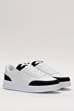 Unisex Düz Hafif Taban Günlük Sneaker Ayakkabı BEYAZ - SİYAH