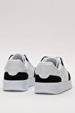 Unisex Düz Hafif Taban Günlük Sneaker Ayakkabı BEYAZ - SİYAH