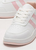 Unisex Düz Hafif Taban Günlük Sneaker Ayakkabı BEYAZ - PUDRA