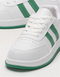 Unisex Düz Hafif Taban Günlük Sneaker Ayakkabı BEYAZ - YEŞİL