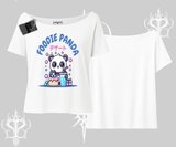 Kayık Yaka Tshirt Foodie Panda Tatlı ve Sevimli Panda Baskılı