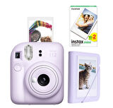 Fujifilm Instax Mini 12 Lila Fotoğraf Makinesi 20'li Film ve Mini Albüm Seti