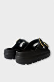 Yüksek Taban Tokalı Şık Kadın Terlik SİYAH