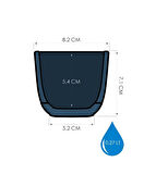 Omnipazar KRS-381 Dekoratif Plastik Mercan Kare Saksı 0.27 Litre No 1