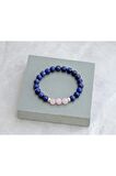 Lapis - Pembe Kuvars Doğal Taş Bileklik 8 mm